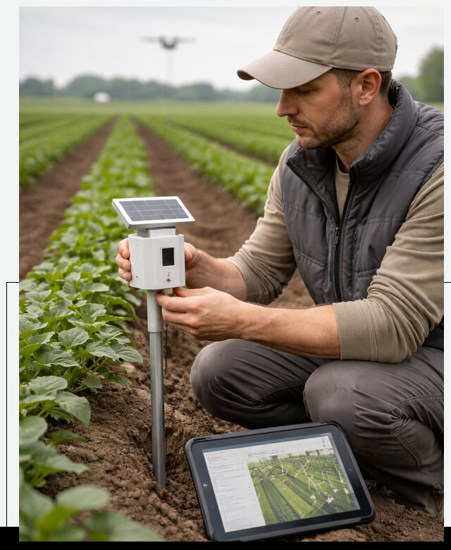 IoT мониторинг сельскохозяйственных полей и контроля в Сергиеве Посаде